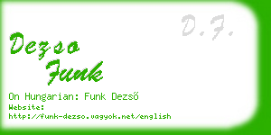 dezso funk business card